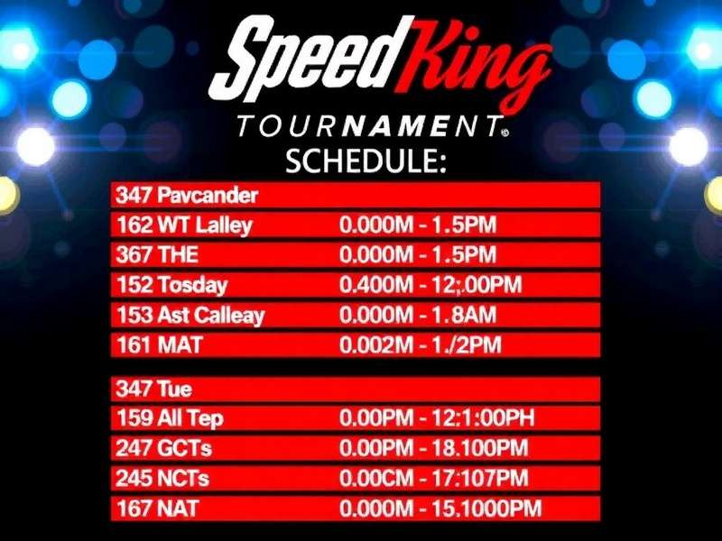 Goa Speed King Tournament Schedule